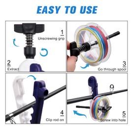 Mini Line Spooler Portable Fishing Line Winder Machine Adjustable Spinning Baitcast Reel Spooler Wrapper Spooling Station Tool for Various Rods