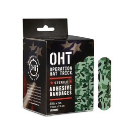 Dukal 1087755-BX Operation Hat Trick Adhesive Bandage, 3/4"x3", Pack of 100