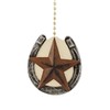 Horseshoe with Barn Texas Star Primitive Design Ceiling Fan Pull