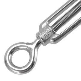OULVLIFE M6 Turnbuckle 304 Stainless Steel Adjustable Wire Rope Tensioner, Heavy Duty Hook, 2 Pack for Installation Tent, Home Hanging, Garden Cable etc