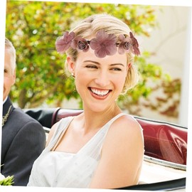 Minkissy 2pcs Floral Crown Headband Rattan Vine Wreath Garland Elegant Hair Accessories for Wedding Holiday Photography and Costume Parties