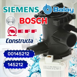 Drain Pump Power 30 W 220/240 V for Washing Machine with Original Code 00145212 145212 for Bosch for Siemens for Balay for Constructa MONTERAL