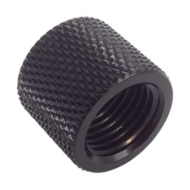 YTgilo Computer Water Cooling G1/4 Double Female Threaded Straight Through Counterbore Chrome Plated 15mm Long for Computer Water Cooling System Straight Through Connector Black