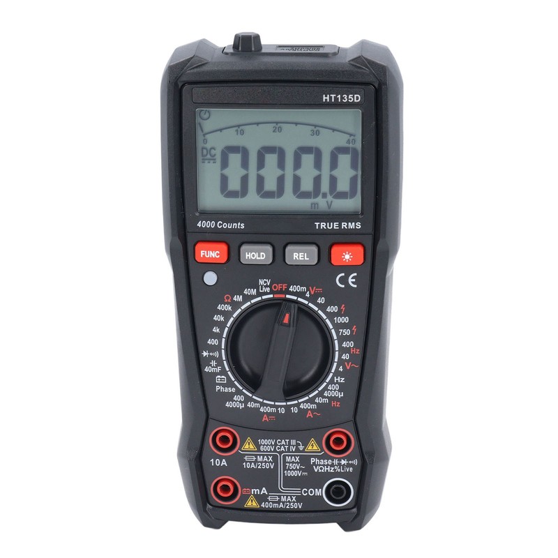 HT135D Digital Multimeter 4000 Counts Electrical Tester for AC DC