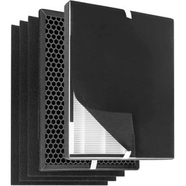 BestRec XP360 Replacement Filter Set Compatible with Purafide XP360 Air Purifier, Includes H13 True HEPA Filter, Activated Carbon Filter, and 4-Stage Pre-Filters