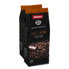 Miele Black Edition Café Crema Hand-Selected & Hand-Roasted Whole Coffee Beans - USDA Organic, Fair Trade Certified - 8.8 oz (250g), 2 Pack