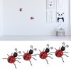 4Pcs Ladybug Wall Decoration Iron Ladybug with Black Spots Ladybug