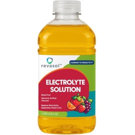 Revasol Electrolyte Drink Solution, Electrolyte Drinks for Adults, Hydration Drinks with Sodium, Zinc & Potassium, Quickly Replenishes Fluid, Mixed Fruit Flavor, 1 Pack, 1 Liter