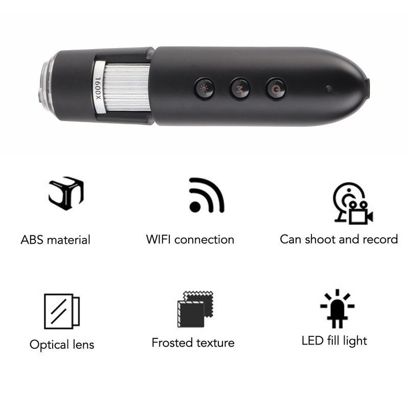Digital Microscope Wireless WIFI 1600X Super HD Handheld Microscopes Electronic