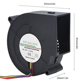 DC High Air Volume Turbo Blower Turbine Air Blower Fan for Picnic Camping Heating Equipment Barbecue 12V 2.94A