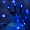 YULETIME Blue One-Piece 5MM LED Christmas Lights, Total 48 Feet