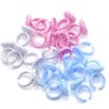 OVALA 100pcs Glue Rings Smart Glue Cups Lash Glue Holder