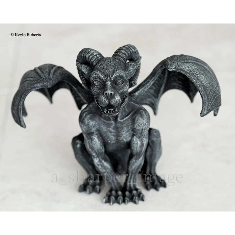 Winged Ram Horned 'Stone' Gargoyle Chimera Guardian Gothic Statue Superb