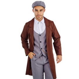 Fun Shack 1920s Mens Outfit, 1920s Gangster Costume Men, Gangster Fancy Dress, Mafia Suit, Mob Boss Costume Medium