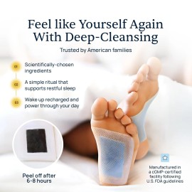 Almohadillas para pies de limpieza profunda Simple Promise - Parches de 30 pies - Aroma como nuevo -