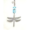 Turquoise Ice Blue Silvery Metal Dragonfly Ceiling Fan Pull Chain