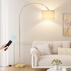 Ambimall Dimmable Arc Floor Lamp with Remote, Color Temperatures and