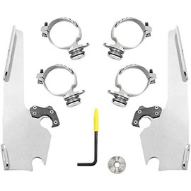 Memphis Shades MEK2016 Trigger-Lock Mount Kit for Batwing Fairing - Polished