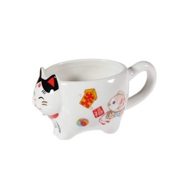 lachineuse - Tazza giapponese - Decorazione Gatto Maneki Neko - Design originale - Portafortuna del Giappone - Cultura Nipponne - Decorazione Giapponese - Idea Regalo Giappone Asia