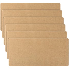 Tinideya 6 Pcs Coir Doormat Bulk Welcome Mat for Outdoor Indoor Artificial Blank Plain Door Mat with Non Slip Rubber Backing Doormat for Crafting Painting DIY Entrance Door Rug Porch(48 x 23.6 Inches)