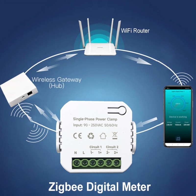 WiFi Smart Energy Monitor Electricity Meter Tester with 120A Current