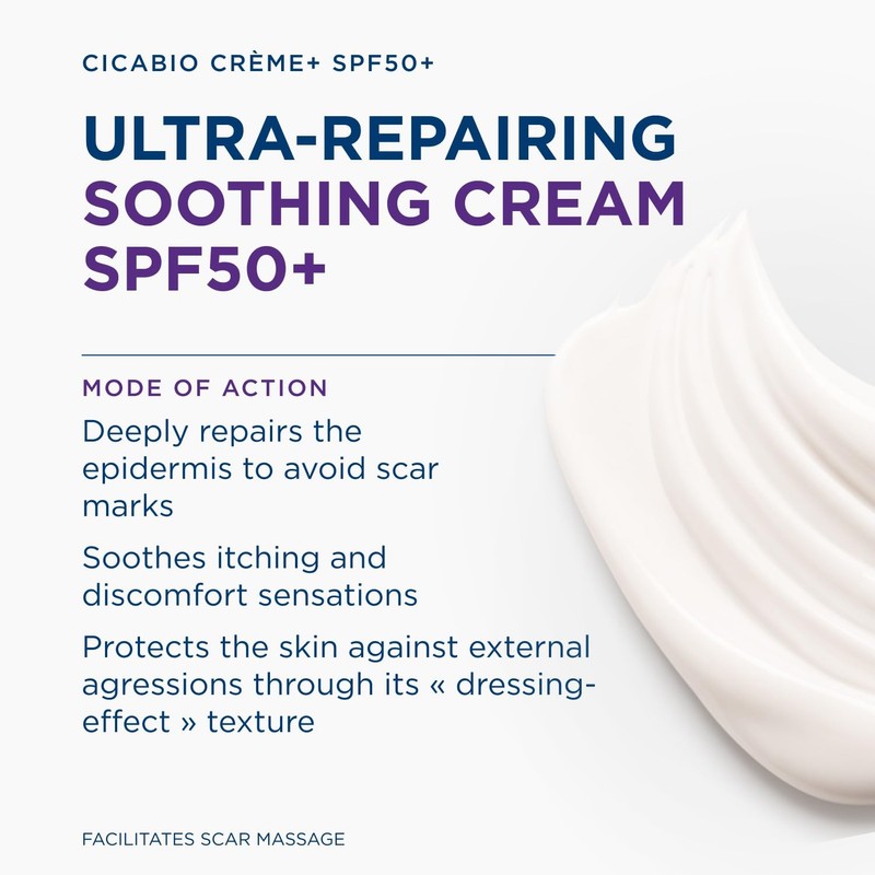 Bioderma Cicabio Cream SPF50+ Repairing Healing Cream DUO PACK 2x40ml