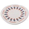 Benytro Nordic style cotton and linen weaving Woven Round Placemats,