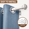 SIMEWIN White Curtain Rods for Windows 72 to 144 Inches