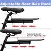 Rear Bike Rack, Aluminum Alloy Bicycle Luggage Cargo Rack, Retractable