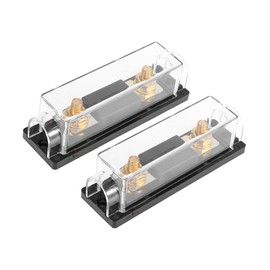 TUCKBOLD 2pcs Black Car Audio 60 Amp ANL Fuse with In-Line Holder Fusible Automotive Parts
