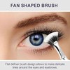 3 Stück schwarze Wimperntusche-Fächerpinsel, Premium-Wimpernpinsel, Wimpernstab-Pinsel, Make-up-Werkzeuge, faltbarer Winkel, gewellte