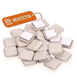 20 PCS Self-Stick Furniture Sliders,1 Inch OD Square Furniture Sliders for Carpet,Furniture Moving Glides for Furniture-Adhesive Carpet Sliders