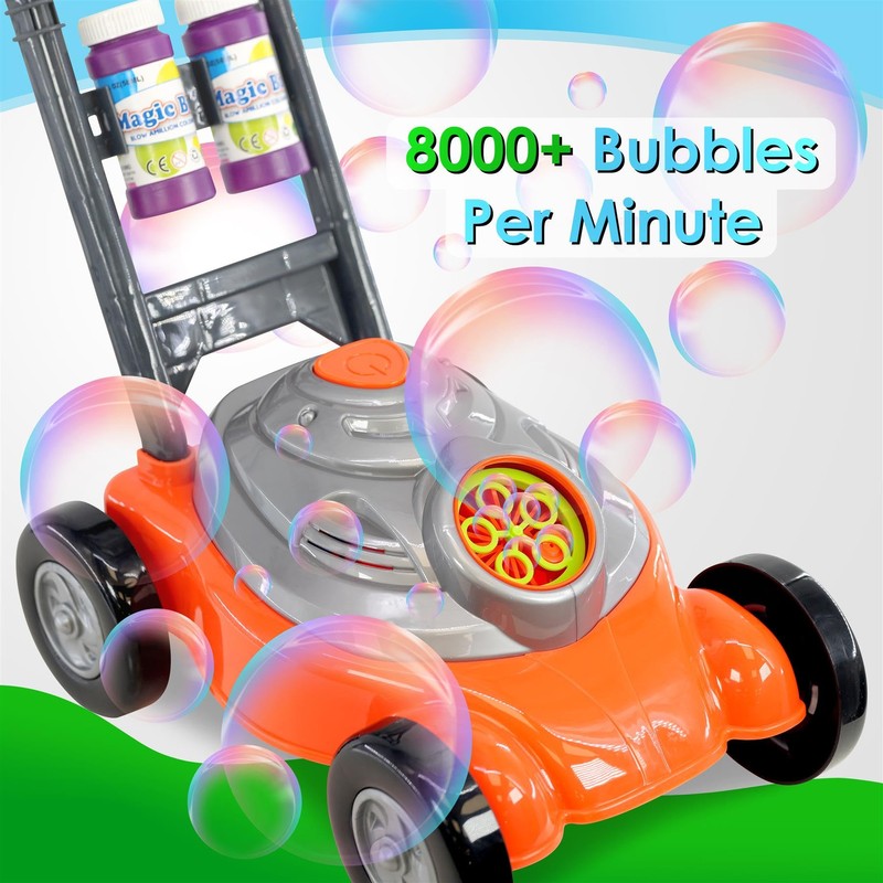 The Magic Toy Shop Red Bubble Maker Kids Bubble Mower