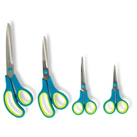 Scissor Palace Stainless Steel Scissors Set for Household, Crafts, Sewing etc. (24.5 cm, 21.5 cm, 14.5 cm and 12.5 cm)