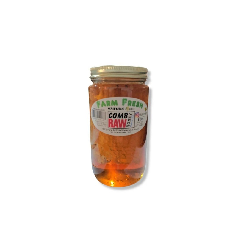 NATURZ BEEZ RAW HONEY COMB 1LB RAW HONEY 1LB 2-PACK