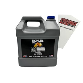 Cyclemax One Pack compatible with Kohler PRO SAE 10W-50 Extended Life Synthetic Engine Oil 5-Quart 25-357 75-S Contains One 5 Quart Bottle and a Funnel