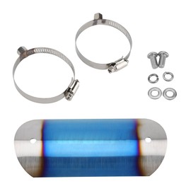 Motorcycle Exhaust Middle Pipe Heat Shield Link Tube Protector Cover Heel Guard (#2)