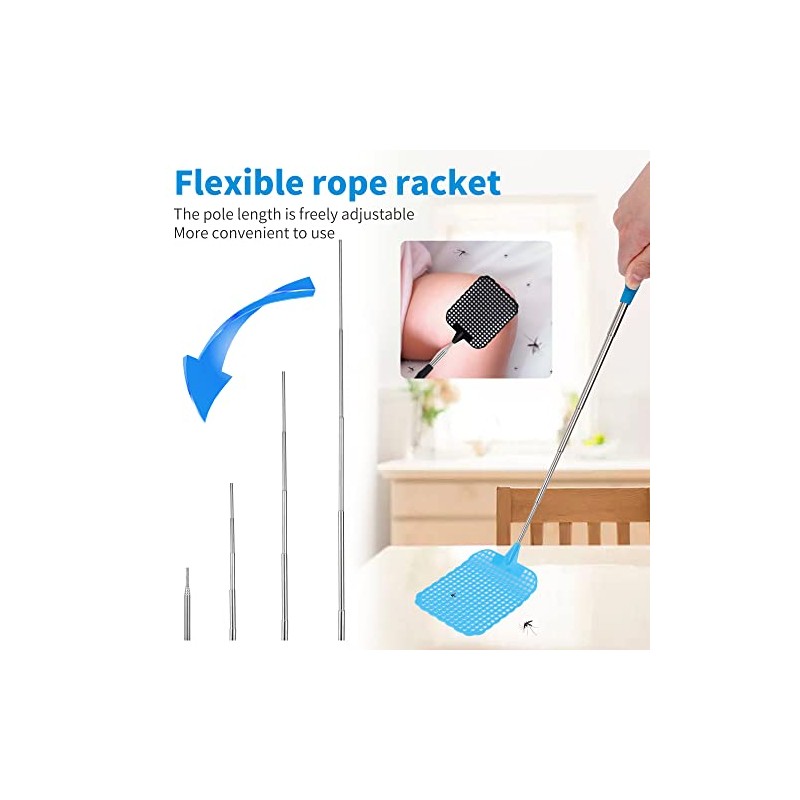 Pack de 8 Matamoscas Extensibles | Telescópico y Reutilizable |