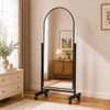 Arched Full Length Mirror with Wheels 65" x 24", Adjustable