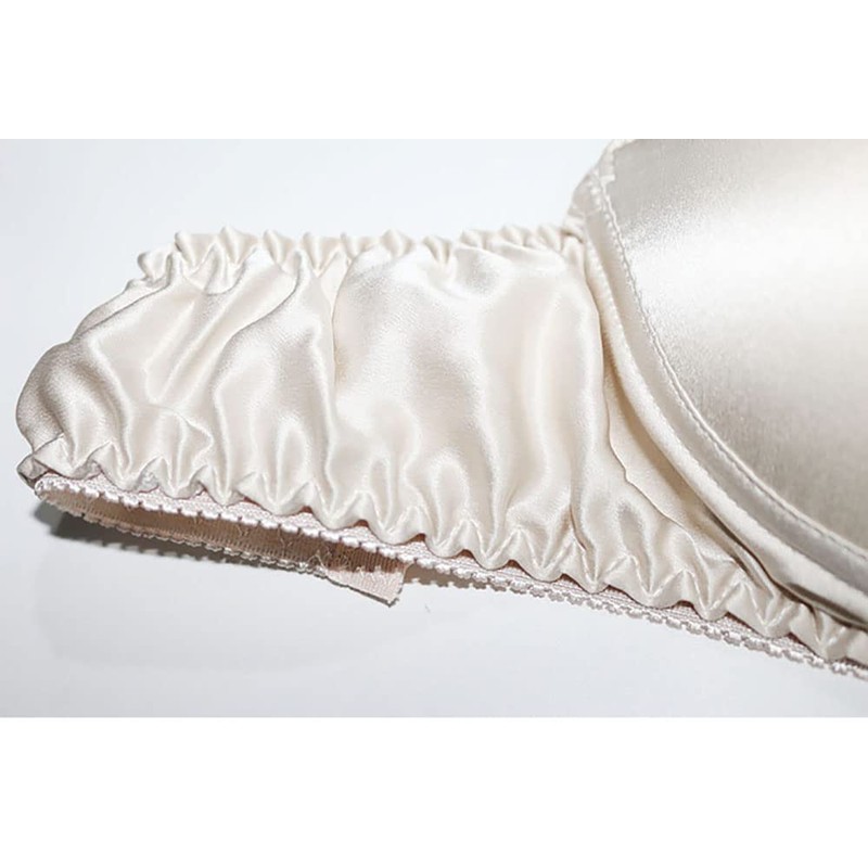 CISULI 100% Natural Silk Satin B Cup Size Night Bra