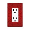 Mdulftar Red Spider Web Single Rocker Wall Plate 1 Gang