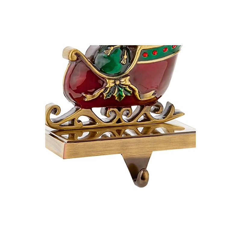 Widdle Gifts Ltd Christmas Metal Sleigh Stocking Hanger Holder Fireplace