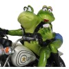 All American Biker Frogs Couple Taking Selfie On Chopper Motorcycle