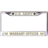 U.S. Army Warrant Officer #2 Chrome License Plate Frame