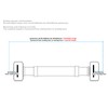 XPOtool Flexible Hose 500 mm Length, Inner Diameter DN8, 1/2