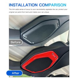 Barong for Jeep Wrangler JL JLU 2018-2023 for Jeep Gladiator JT 2020-2023 Accessories Interior Top Roof Speaker Cover Trim (Red