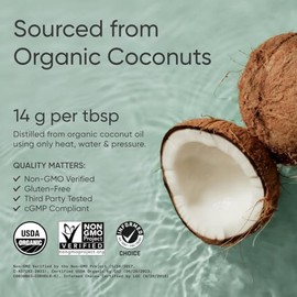 Sports Research Aceite MCT Orgánico de Coco C8 y C10 Sin Sabor 32 fl oz