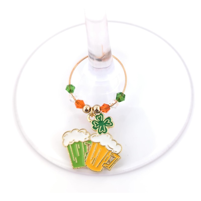 St. Patrick's Day Wine Charms, Irish Wine Charms, Irish Gifts,