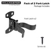 HILLMASTER 1-3/8" Flat Back Wall Mount Chain Link Fork Latch,