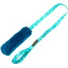 Tug-E-Nuff Faux Fur Squeaky Bungee Chaser Dog Toy (Teal), Tough